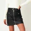 black leather mini skirt tailor made