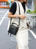 Women’s Leather Box Crossbody Bag with Top Handle