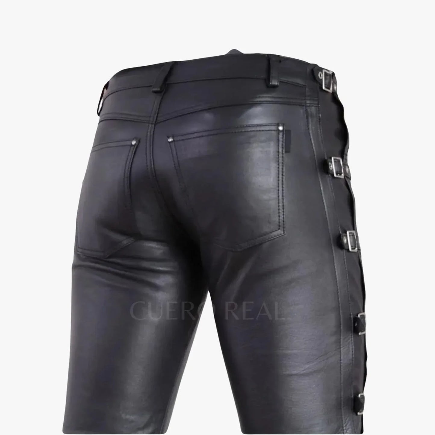 Genuine Black Leather Pants