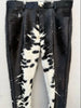 Cowhide Pants Men Real Hair On Hide Black White Trousers