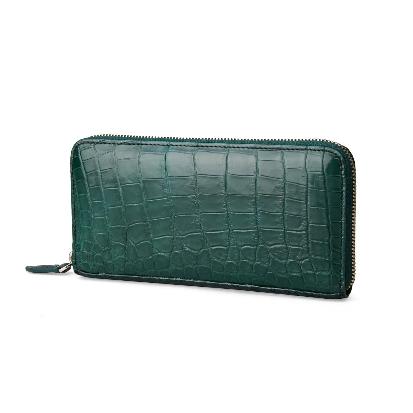Women's Crocodile Leather Zip Around Long Wallet