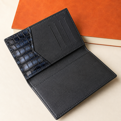 Genuine Crocodile Leather Passport Holder for Men