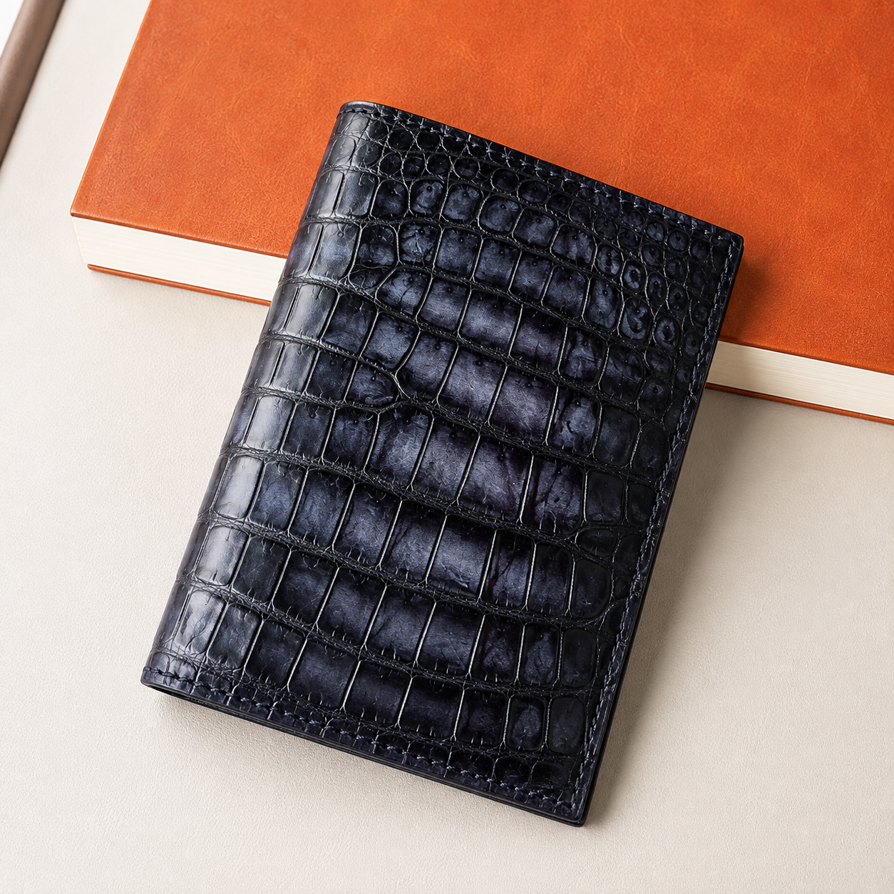 Genuine Crocodile Leather Passport Holder for Men 1