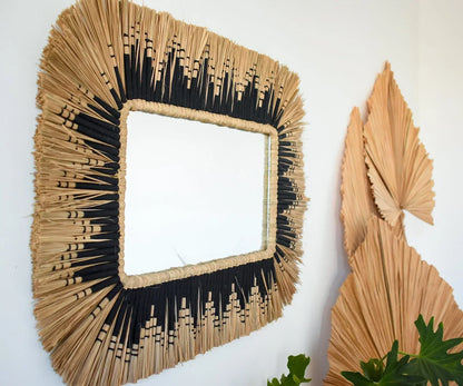 Accent Wall Boho Wall Statement Mirror With Fringe