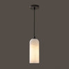 Natural Marble Pendant Light with Brass Ceiling Mount Copper black white veins