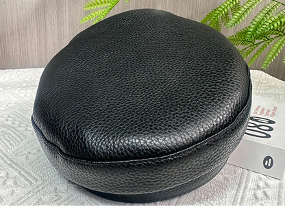 Men genuine leather captain's cap