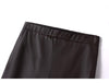 Women Leather Pants Brown High Waist