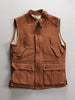 Retro cowhide genuine leather vest for men