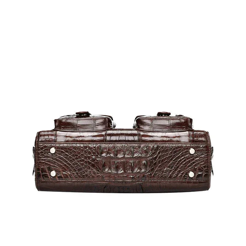 Men’s Crocodile Briefcase for Business Travel and Laptop Storage