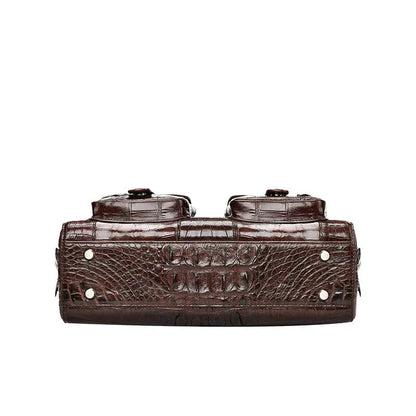 Men’s Crocodile Briefcase for Business Travel and Laptop Storage
