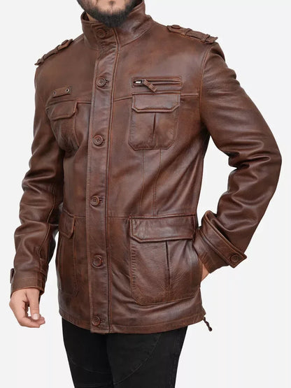 vintage brown leather jackets for men