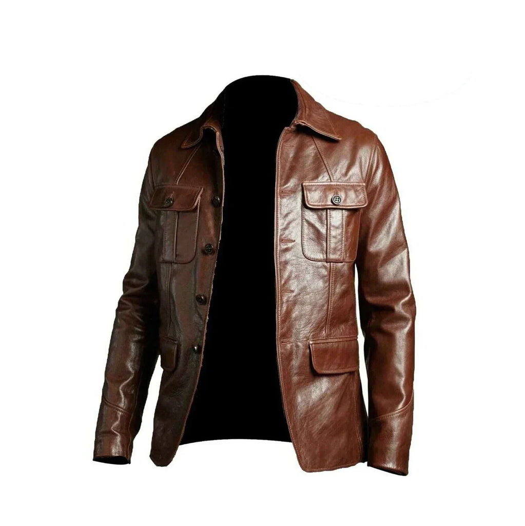 Vintage Brown Leather Jackets for Men