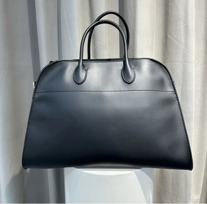 Women's Leather Work Tote Bag with Zip Closure 4