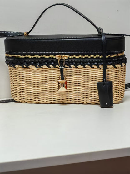 Woven Wicker Rattan Handbag