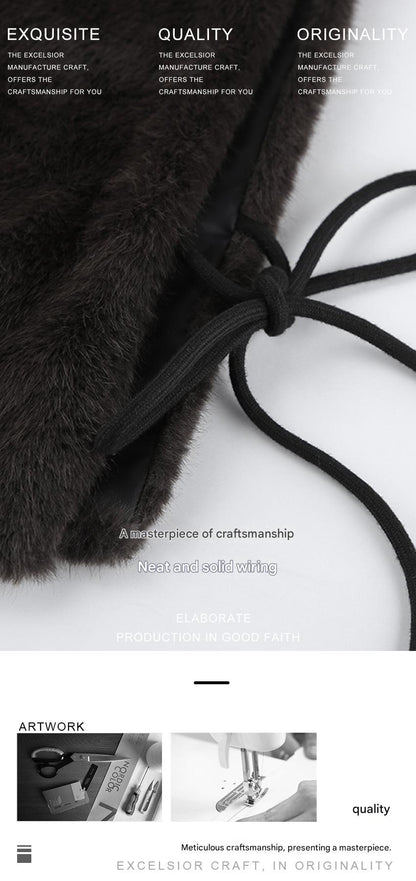 Women Faux Fur Sleeveless Vest Top High Collar