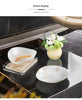 Light Luxury Marble Fruit Plate Natural White Jade Decorative Bowl
