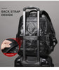 Genuine Black Leather Men’s Backpack with Trolley Sleeve