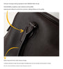 Leather Shoulder Bag Boston Briefcase Style Purse