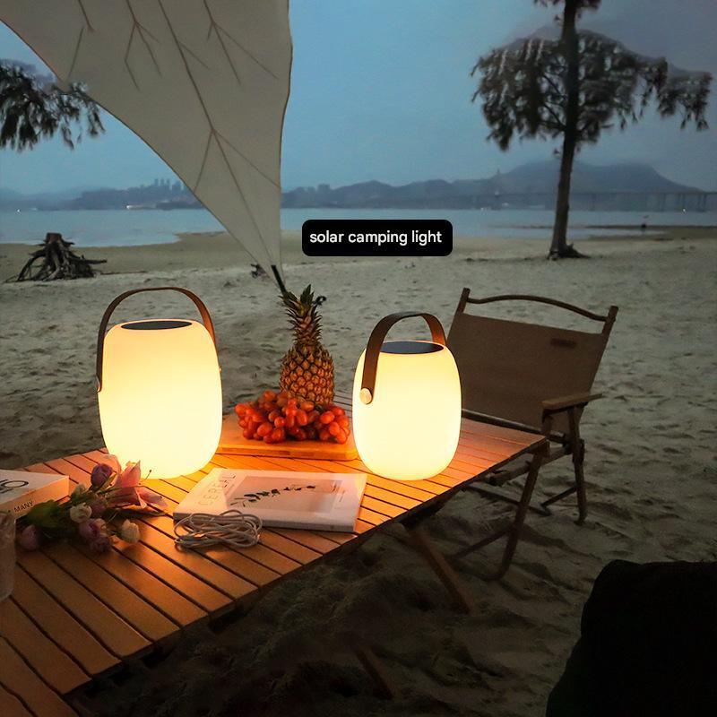 Solar portable basket light for outdoor decor