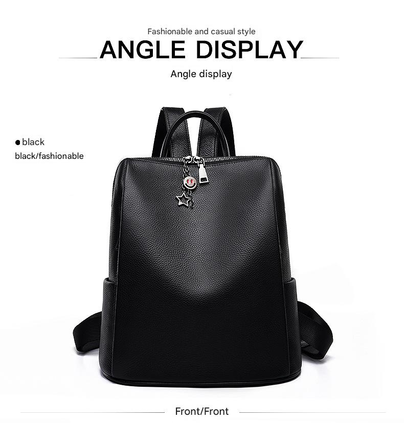 Women’s Black Leather Backpack Bag