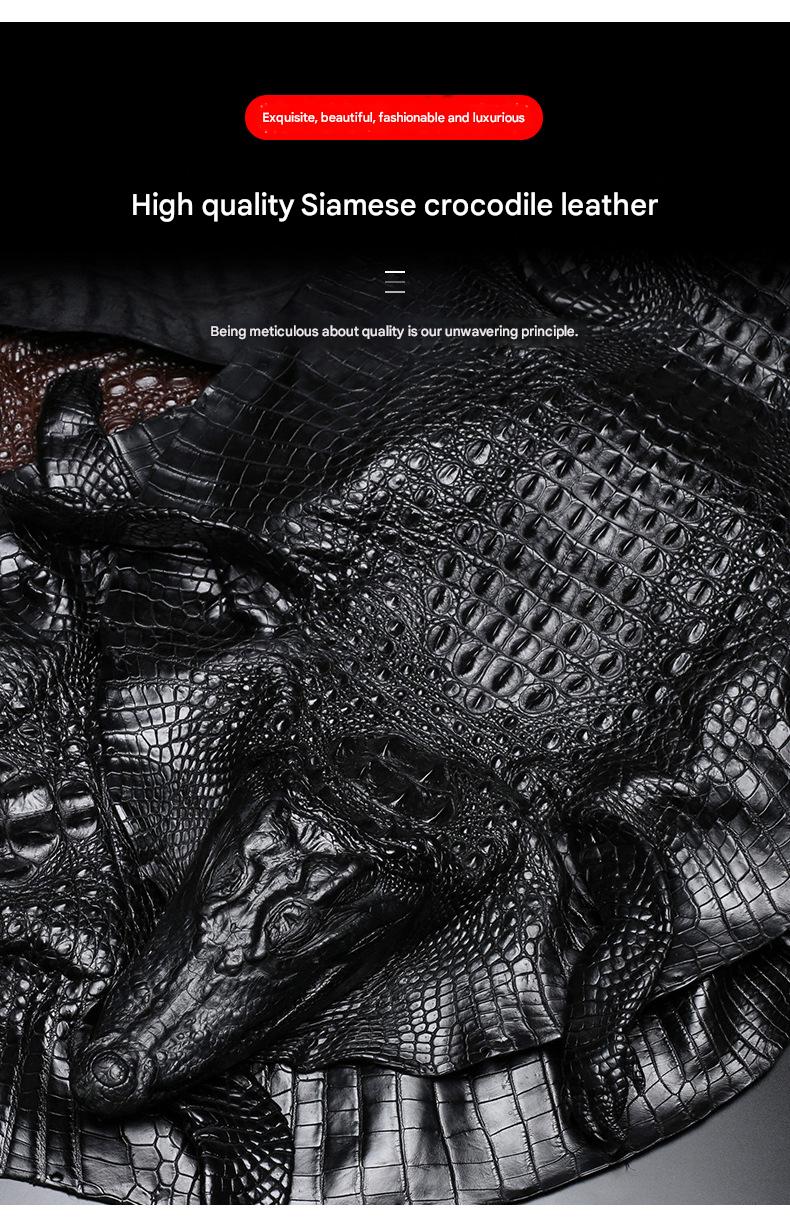 Premium Real Crocodile Leather Trolley Suitcase for Men