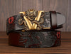 Men Dragon Leather Belt with Automatic Buckle
