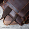 Retro leather backpack for men 15 inch laptop
