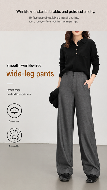 Casual pants for women with a loose fit and clean waistband