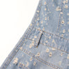 Sleeveless ripped denim mini dress casual loose summer pullover style