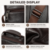 Men’s Genuine Leather Crossbody Bag with Tablet Storage