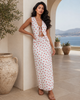 Maxi skirt set with red heart print top