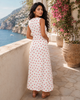 Maxi skirt set with red heart print top