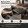 Leather desk arm rest clamp support