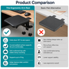 Leather desk arm rest clamp support