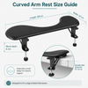Leather desk arm rest clamp support