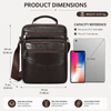 Men’s Genuine Leather Crossbody Bag with Tablet Storage