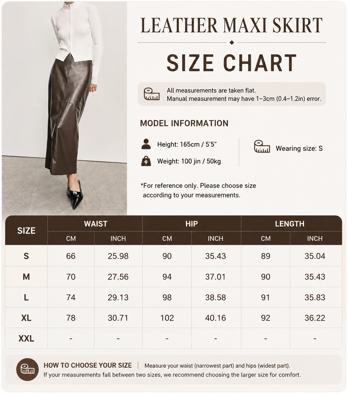 High Waisted Leather Maxi Skirt