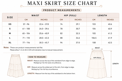 Smocked waist maxi skirt with paisley tiered hem