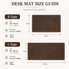 Retro Leather Desk Mat for Laptop and Office Desk