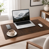 Retro Leather Desk Mat for Laptop and Office Desk