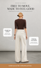 High-waisted casual pants for women with straight drape