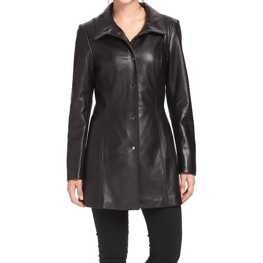 Premium leather trench jacket designed for everyday wear, clean lines, and lasting durability.