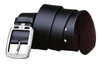 Men’s Cowhide Belt with Rectangular Silver Buckle