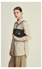 Small Genuine Leather Shoulder Bag with Flap Closure