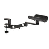 Computer wrist rest with aluminum alloy bracket and black pad
