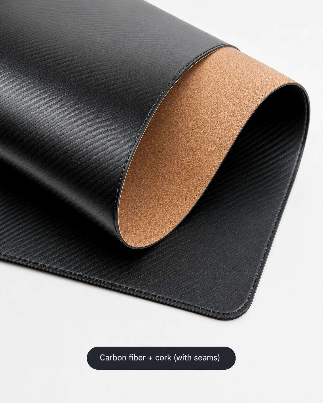Computer desk mat uses a carbon fiber patterned surface for streamlined gaming, office and study workspace organization.