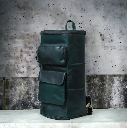 Convertible Leather Backpack Duffle Bag