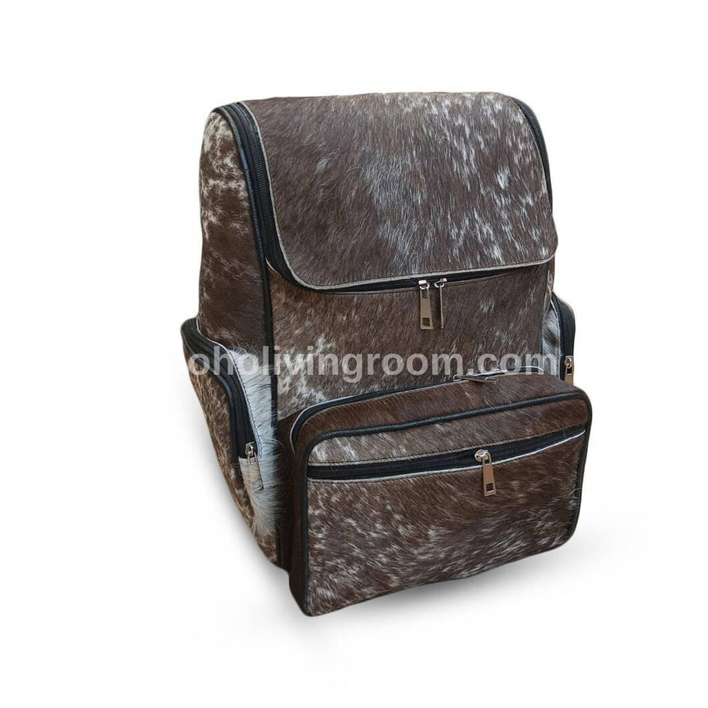 cowhide backpack purse genuine leather