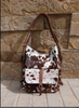 Cowhide backpack purse shoulder bag