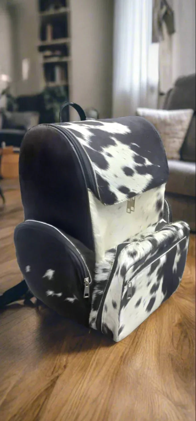 Hair On Cowhide Diaper Backpack